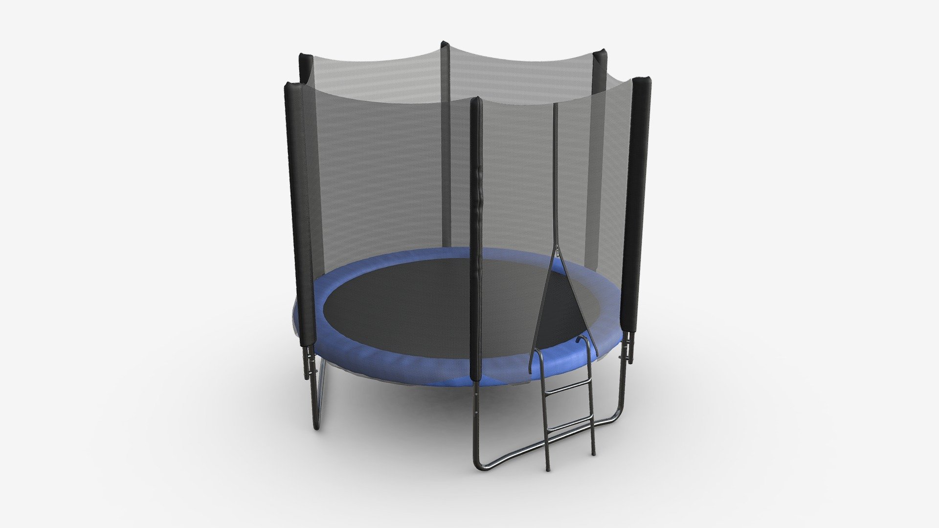Outdoor Trampoline with Safety Net - Buy Royalty Free 3D model by HQ3DMOD (@AivisAstics) 3d model