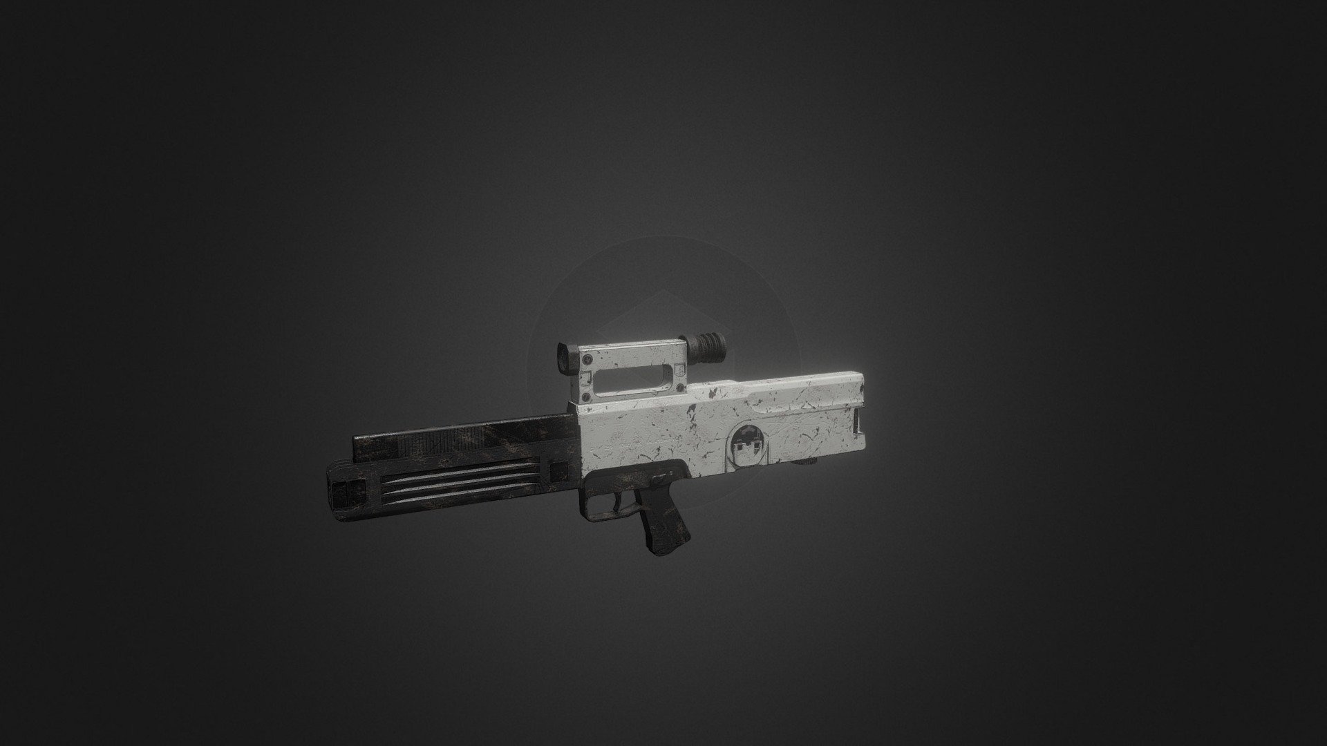 HK G11 rifle witn design from classical Fallout game 3d model