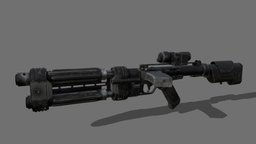 E-22 Blaster Rifle substancepainter, substance, weapon, maya, 3d, starwars, gun