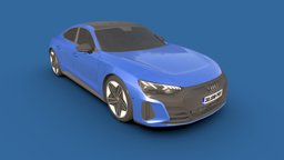 2022 Audi e-tron GT police, truck, vehicles, cars, audi, transport, pack, carrier, bus, taxi, realistic, models, 3d, low, poly, mobile, car, city, 2022
