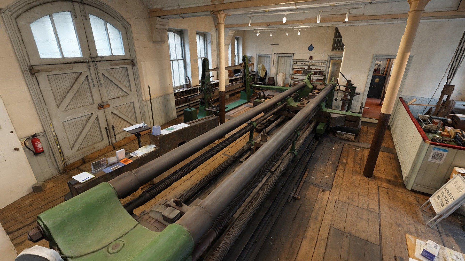 On 1 January 1874 Scottish engineer David Kirkaldy opened the world’s first purpose-built, independent commercial materials testing house at 99 Southwark Street London. Inside, his patented 116-ton hydraulic-powered Universal Testing Machine could exert a force of up to 1,000,000lb, bringing rigorous new understanding to the strength of construction materials. Outside, he declared his independence over the door, ‘Facts Not Opinions’. The machine, and his challenge, are still there today.

https://www.testingworks.org.uk/

Thank you to trustees for assistance and permission to capture this location.

16629 photos taken in September 2021 with a Sony a7R III and processed in Reality Capture 3d model