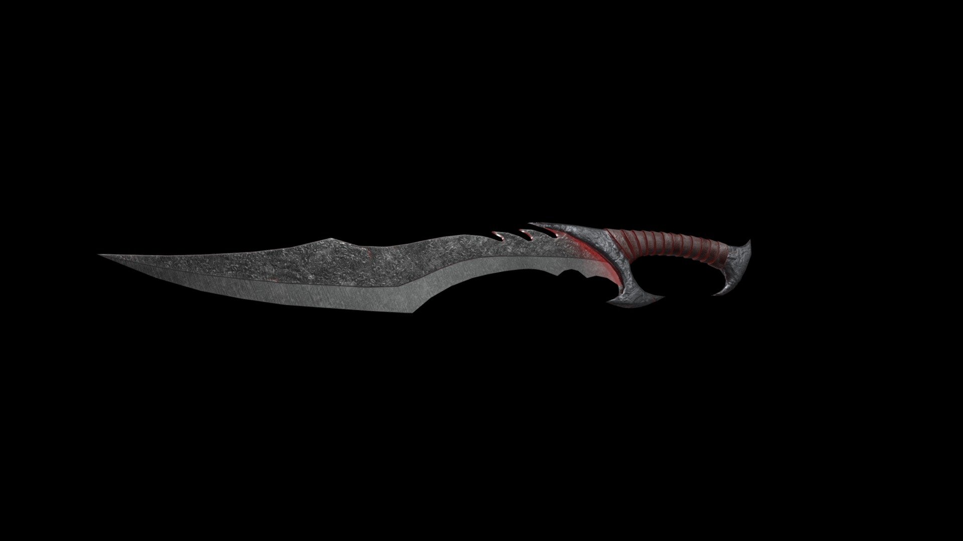 Daedric Sword Replacer Exercise - 3D model by SpiderMonkeylord 3d model