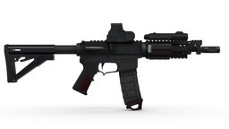 3d Model M4a1 rifle, m4a1, assault, firearm, firearms, replica, weapon, 3d, model, military, gun