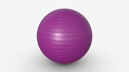 Fitness ball body, fitness, gym, equipment, exercise, slim, training, fit, active, activity, lifestyle, athletic, healthy, aerobic, 3d, pbr, sport, ball