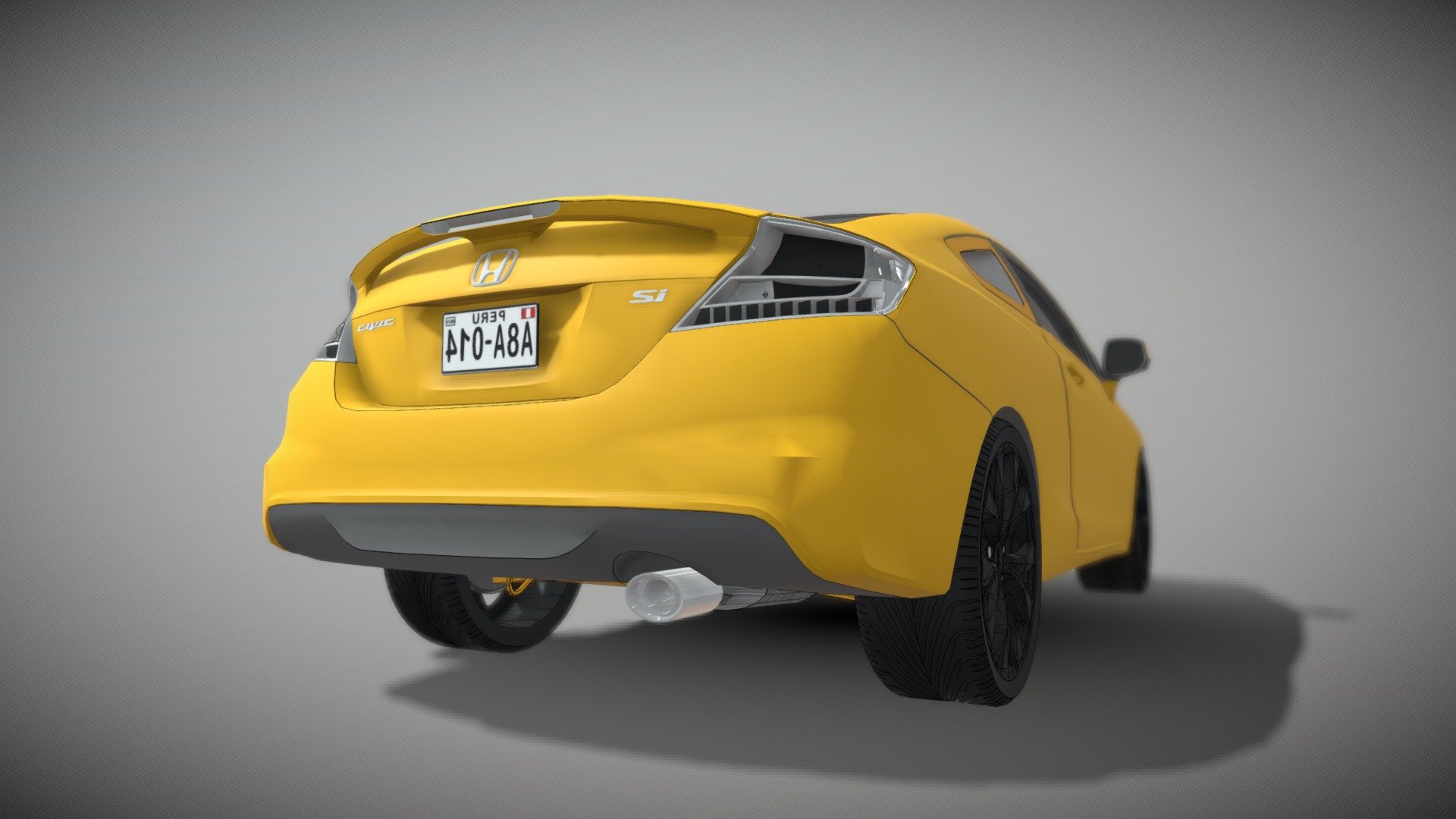 2012 Honda Civic Si - Download Free 3D model by Socialᵀᴹ (@boombasslord) 3d model