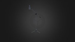 Microphone 1 music, cinema, instrument, ray, vray, studio, sound, standing, electronic, recording, detailed, headphones, headphone, chrome, ear, max, mental, microphone, voice, cgaxis, cable, 3d, model, 3ds, dark, c4d, black