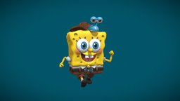 Spongebob Squarepant and Gary fanart, spongebob, squarepants, water, gary, snails, character, creature, sea