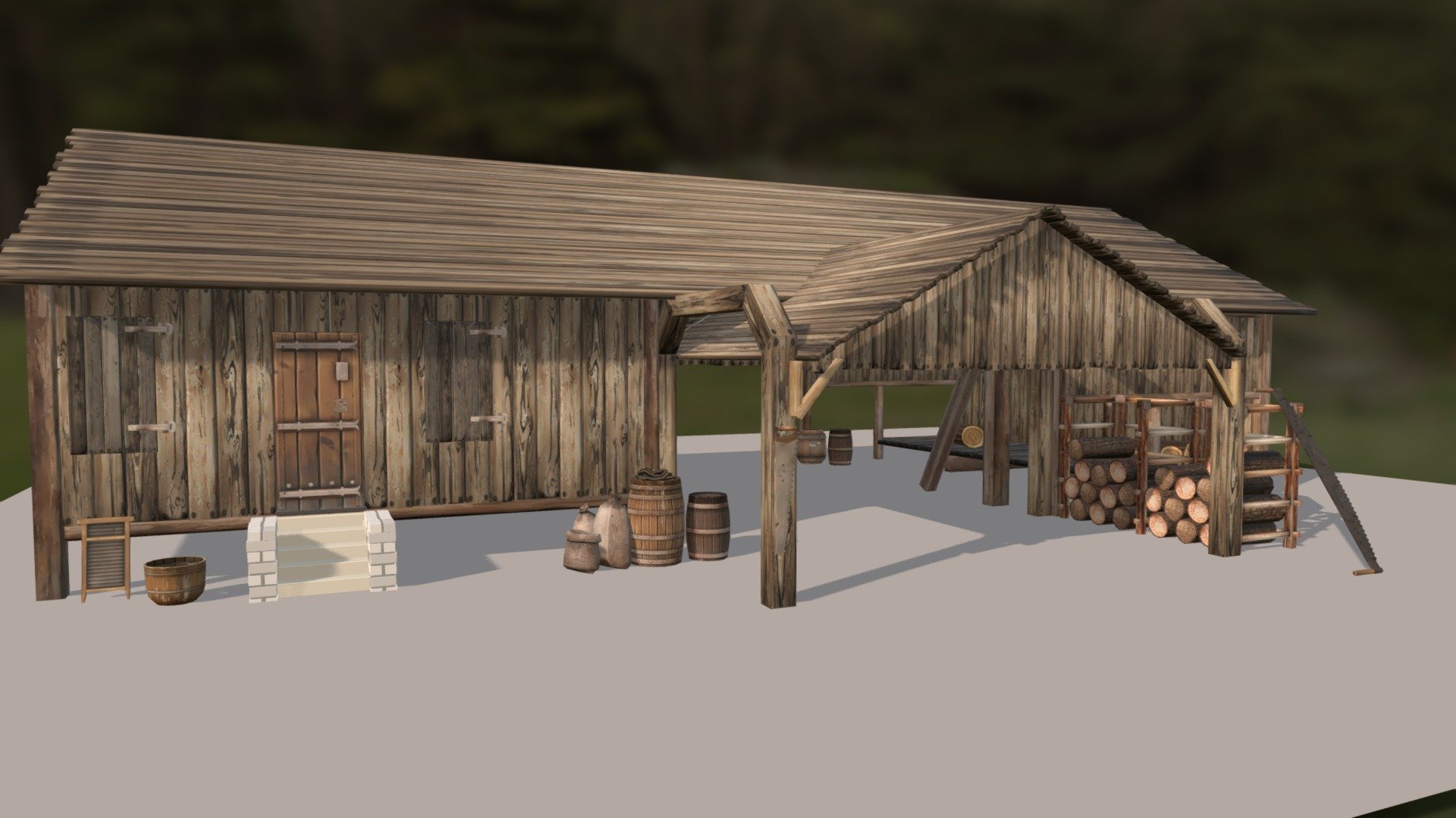 1860 Styled Lumber Mill.

Made for the Zora cultural heritage project 3d model