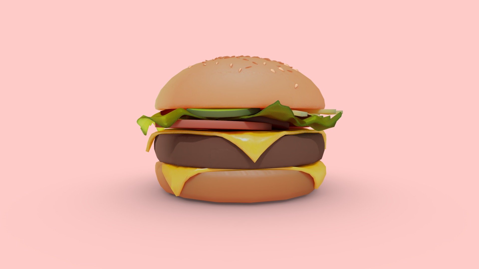 Figured I'd upload a cleaner version of another model I made.

Originally made in Blender for 3December2020 - Stylized Burger - Download Free 3D model by jakecircles 3d model