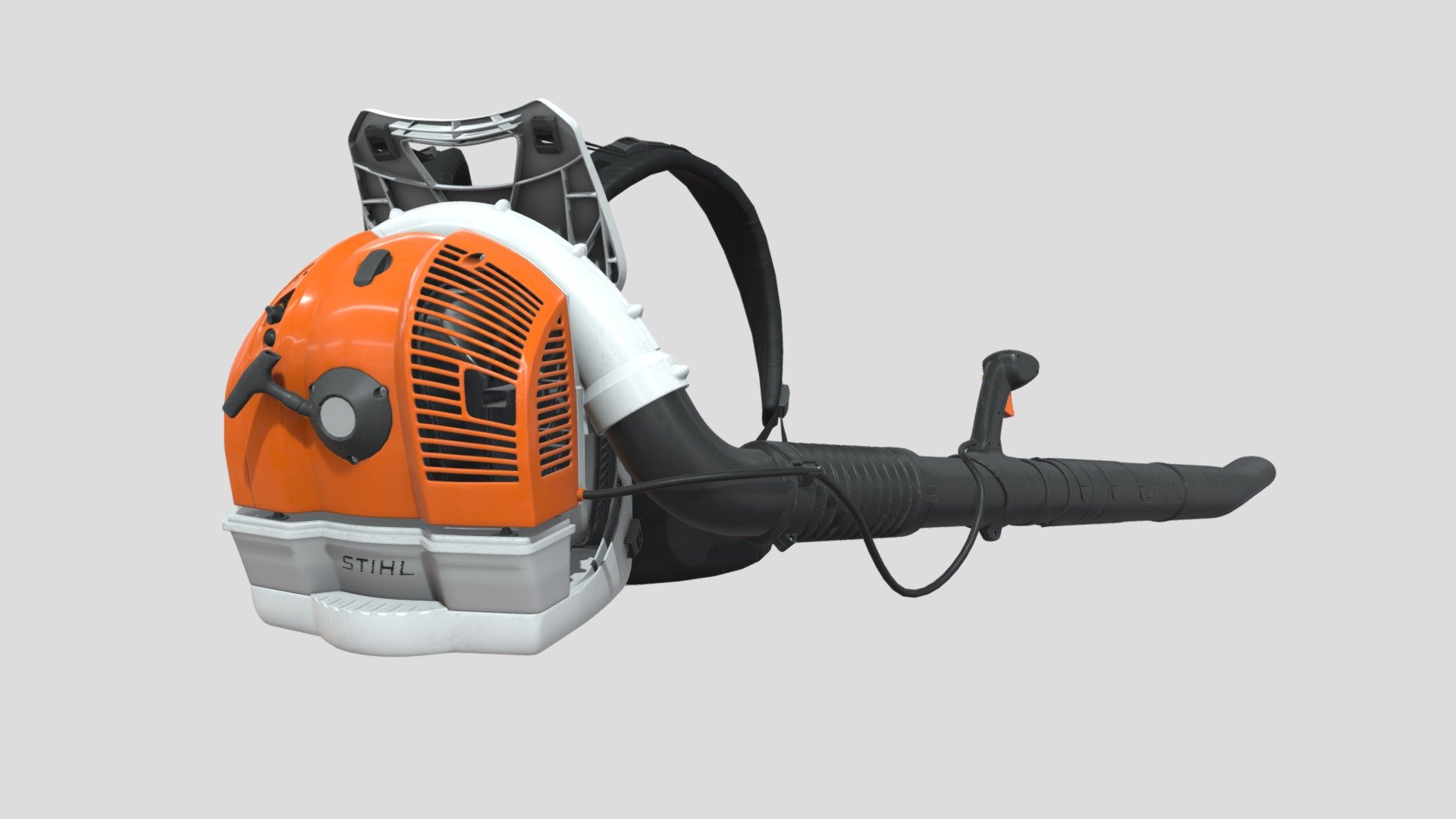 Realistic model of a popular Stihl backpack blower. It took me around 2 weeks to make, textures were created in Substance Painter 3d model