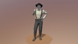 Cowboy Outfit 2 cowboy, arma3, uniform, game-ready, outfit, dusty_roads