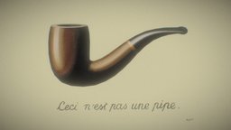 The Treachery of Images 3D pipe, images, surrealist, magritte, 3dillustration, rene, renemagritte, hinxlinx, ericlynxlin, elynx, thetreacheryofimages, treachery