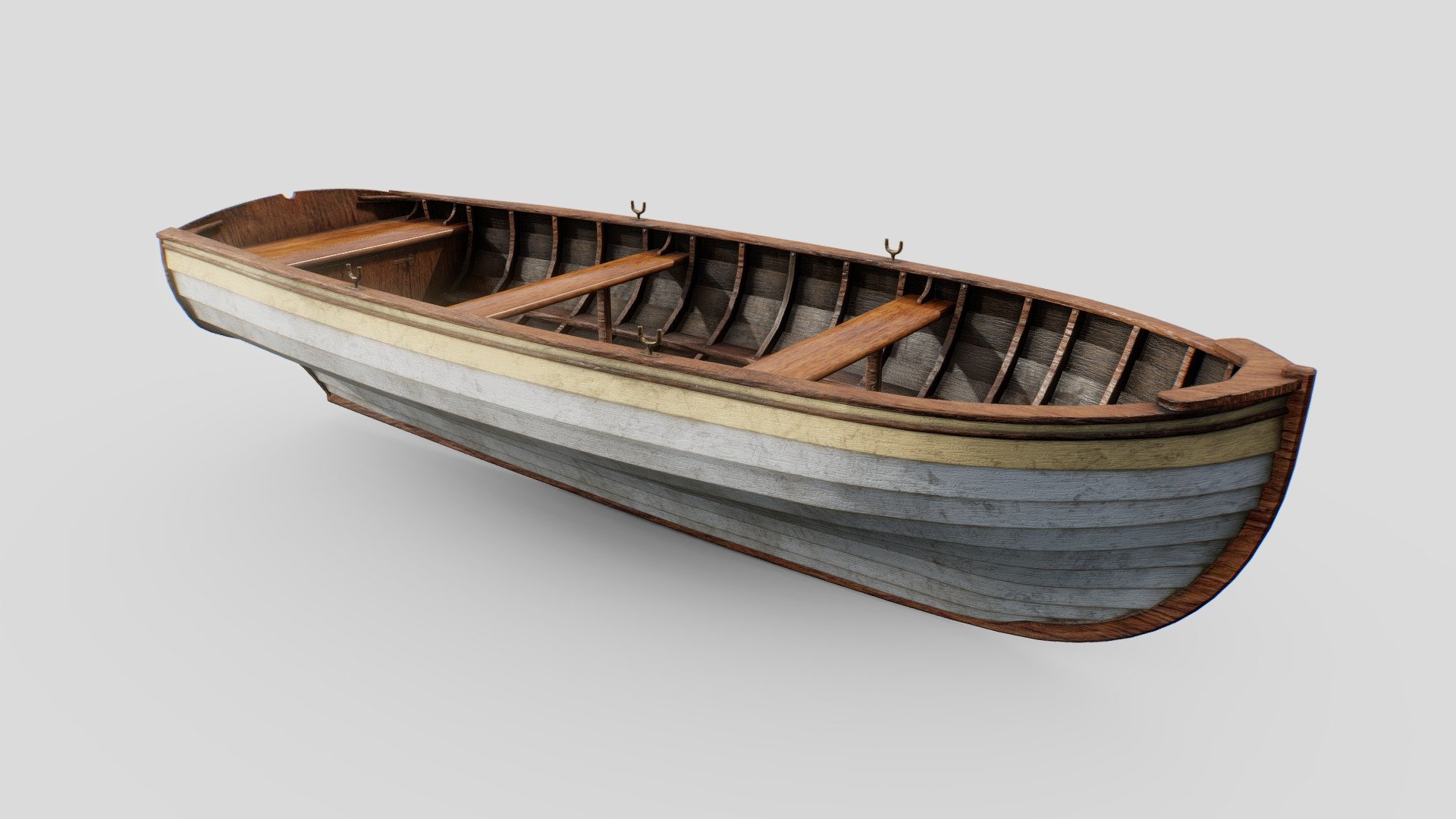 A simple rowboat - Row Boat - Buy Royalty Free 3D model by Valentin Winkelmann (@valentinwinkelmann) 3d model