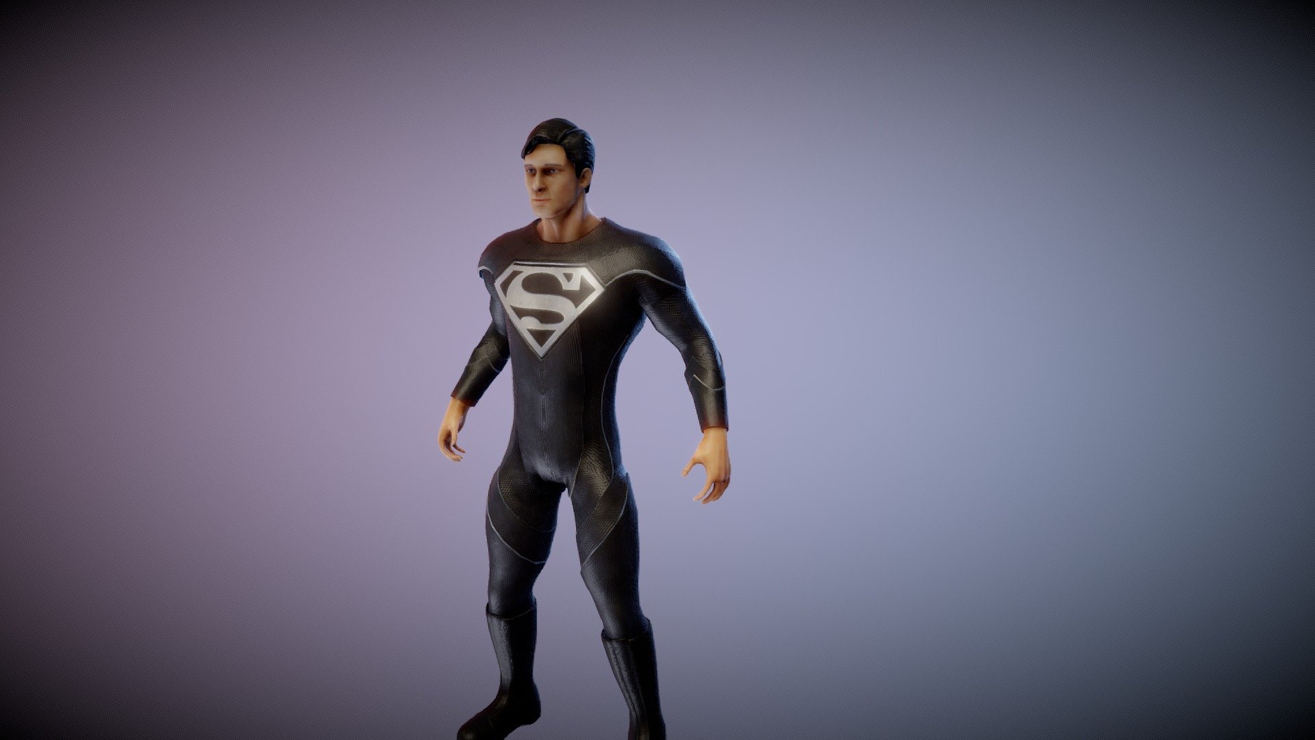 Superman Black Suit - 3D model by bl3dandarts 3d model