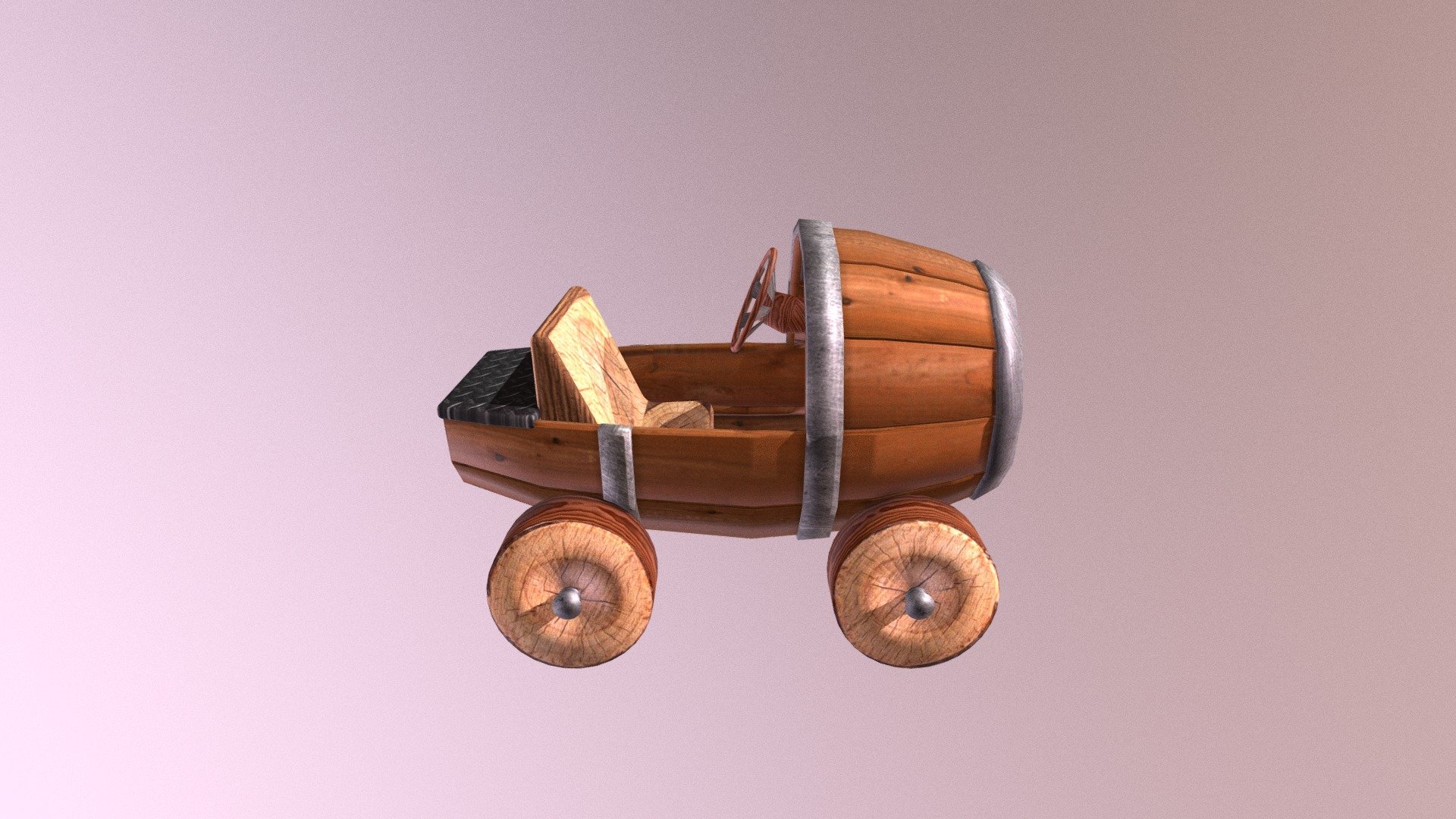 Coche barril inspirado en el tronco movil de mario kart double dash - Barril - 3D model by Jaime Barrera (@ThejaimeleRDF) 3d model