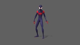 Spiderman Miles Morales spider, spiderman, miles, substancepainter, substance, character, 3d, soliaris