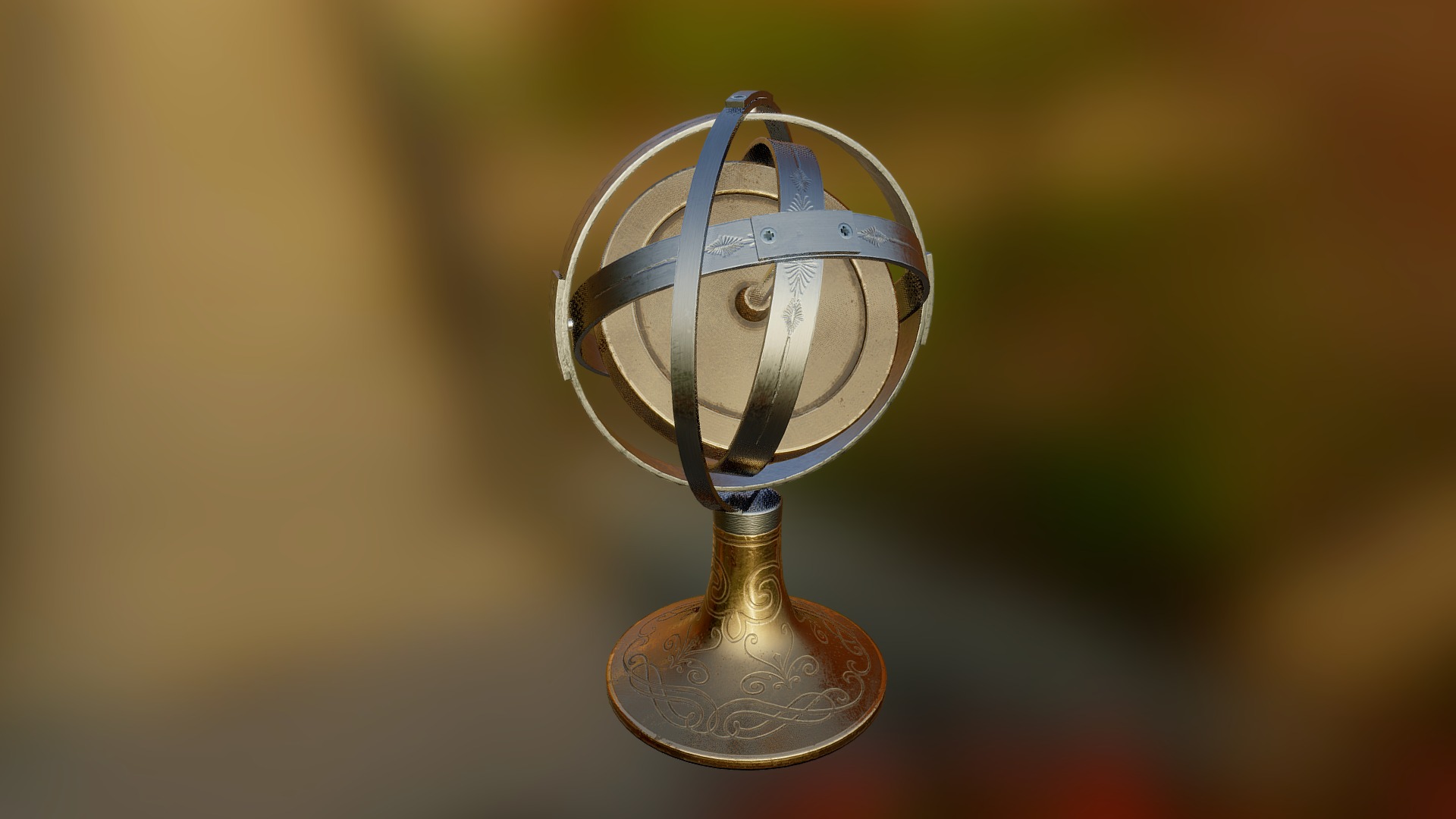 GUI for mobile game - Gyrocompass - Download Free 3D model by Ozhogi 3d model