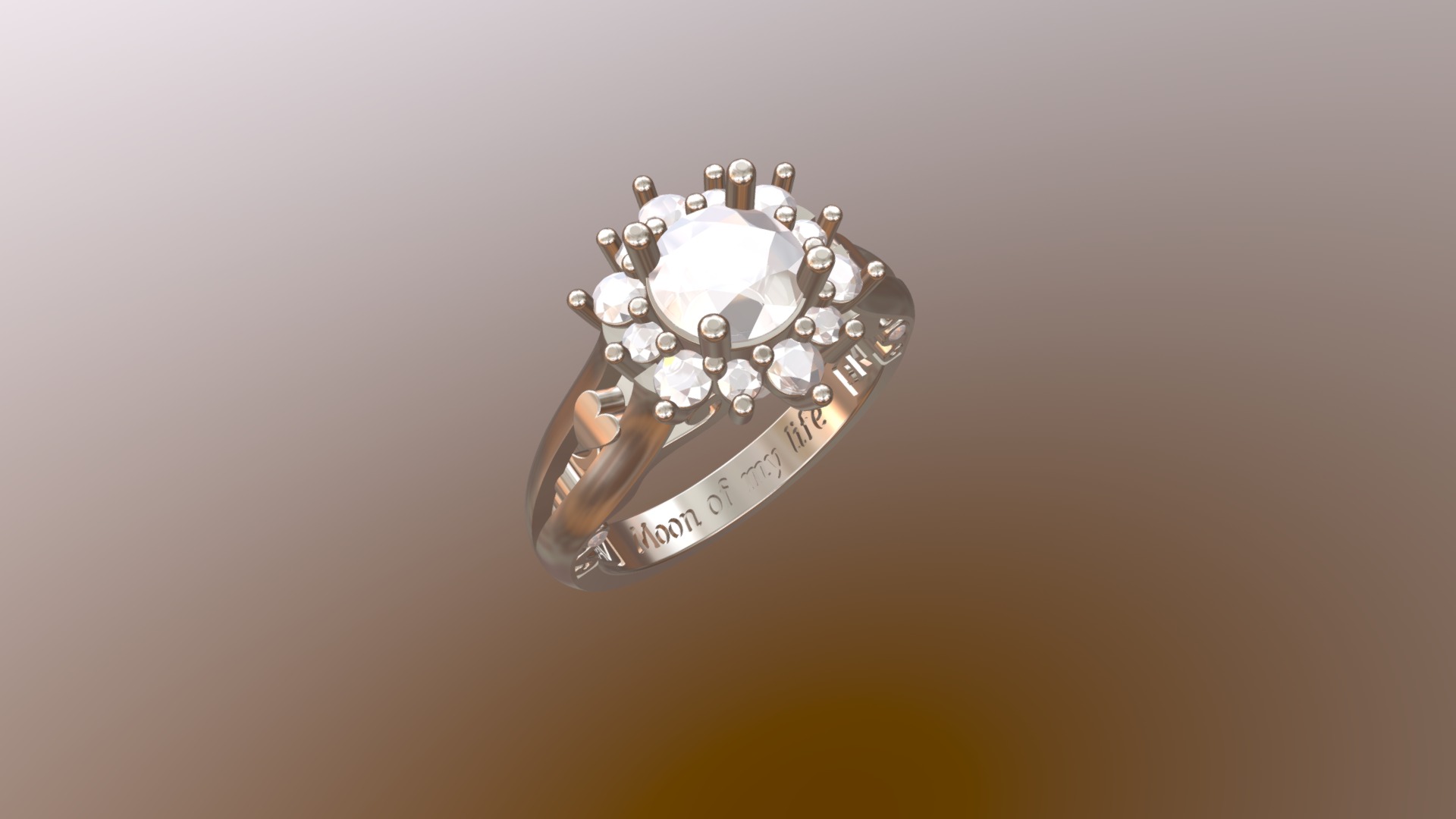 Nico's Engagement Ring 4.04.2019 - 3D model by VE AND VILE (@veandvile) 3d model