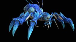 SpiderBug1 insect, rpg, spider, bug, beetle, action, unreal, venom, carapace, jaws, unity, pbr, lowpoly, monster, fantasy, rigged