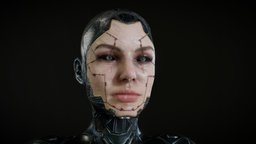 CYBER WOMAN X71-674 BY Oscar Creativo soldier, cyber, robotic, cyberpunk, 4k, eyes, metallic, downloadable, cybernetic, 4ktextures, rigged_model, render3d, rigged-character, woman3d, cyberpunk-2077, rigged-and-animation, character, characters, animation, characterdesign, robot, download, space
