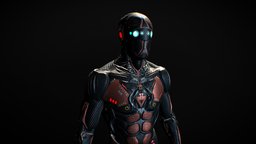 Sci- Fi Ninja PBR trooper, marine, suit, people, realistic-pbr, character, game, scifi, man, sci-fi, futuristic, zbrush, male, space