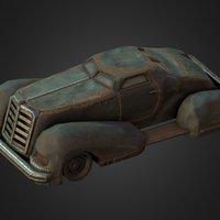 Fallout 2 Deuce Coupe abandoned, retro, wreck, sprite, rusted, remake, grunge, coupe, dieselpunk, 1990s, post-apoc, interplay, vehicle, car, fallout