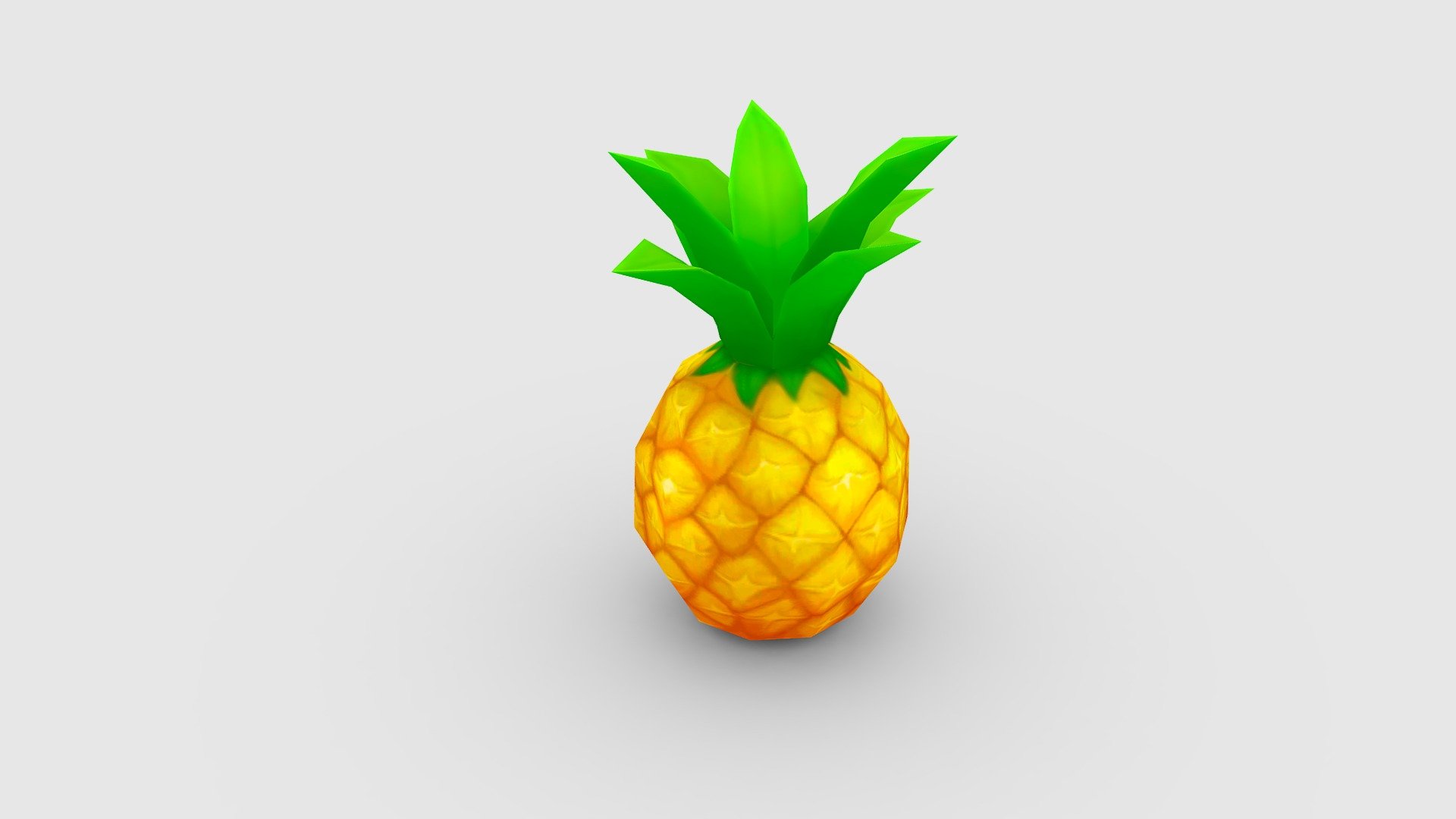 Cartoon pineapple Low-poly 3D model - Cartoon pineapple Low-poly 3D model - Buy Royalty Free 3D model by ler_cartoon (@lerrrrr) 3d model