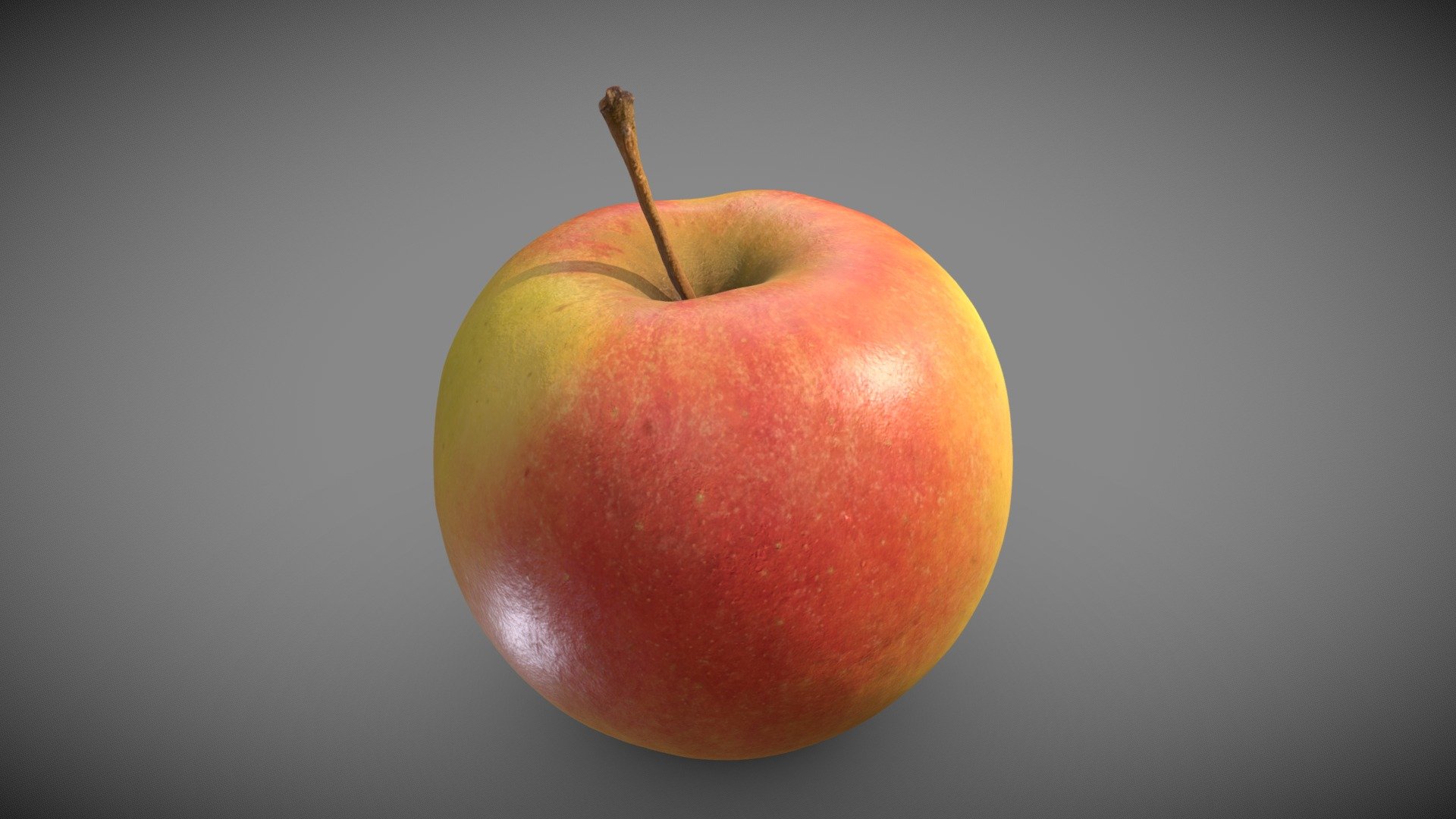 Detailed photo scan of an apple 3d model