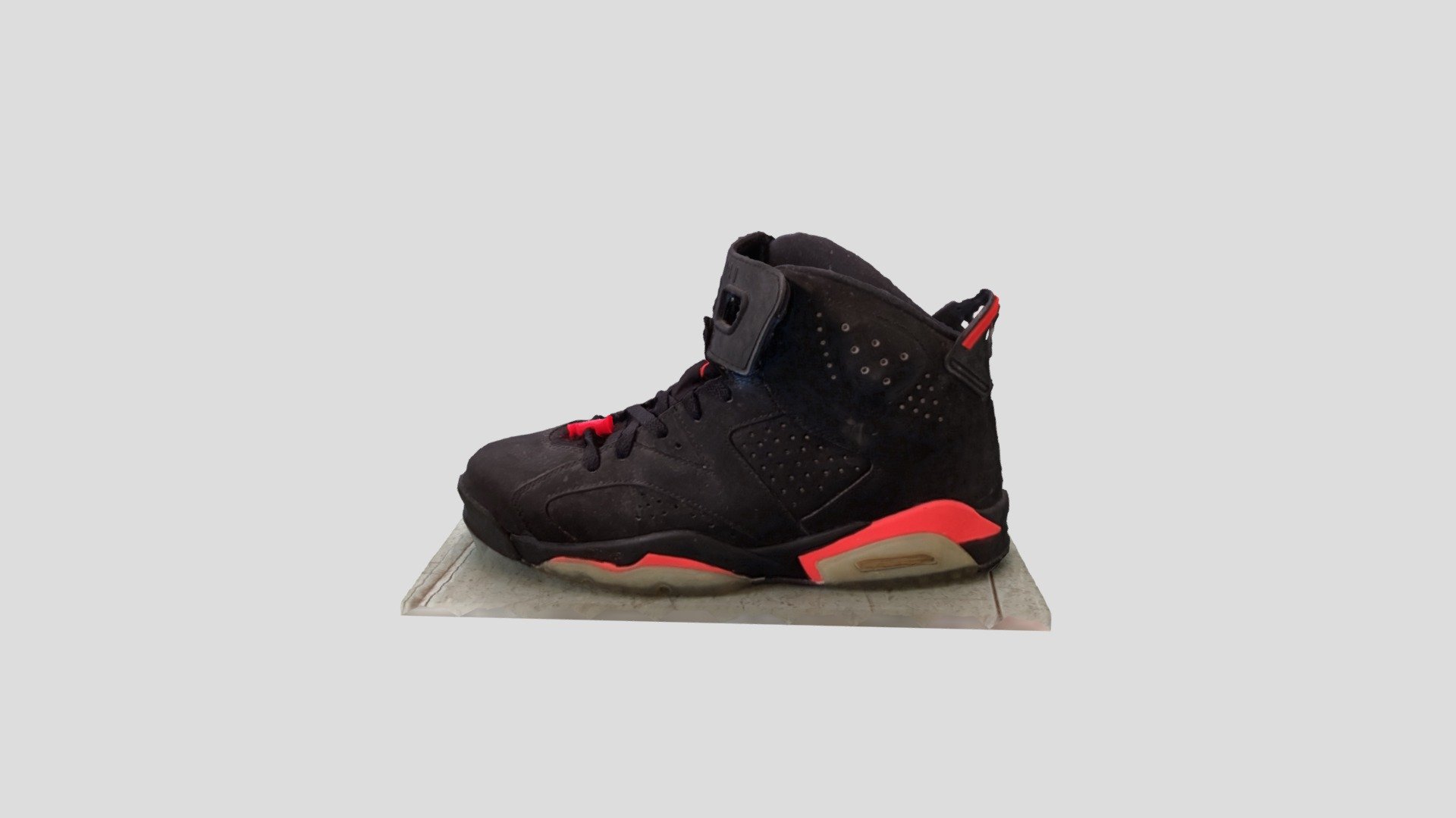 Left foot - Nike Air Jordan 6 Infrared size 12 shoe - Download Free 3D model by timbo1980 3d model