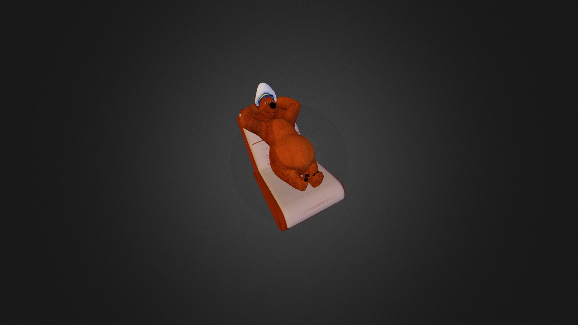 Cartoon Bear Sun Bathing. Wouldn't be great to have it in front of you at your desk? Find the 3d printing model at 3dsmithery.net 
By now there are more then 50 models on stock and collection is growing.  - Cartoon Bear Model - 3D model by Guido Salimbeni (@3dsmithery) 3d model