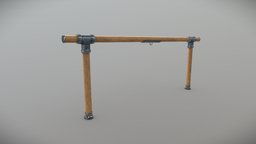 Wooden binding poles