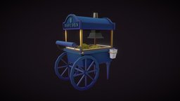 Stylized Popcorn Cart