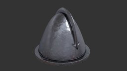 Realistic Knight Helmet hat, medieval, top, realistic, pbr, helmet, knight