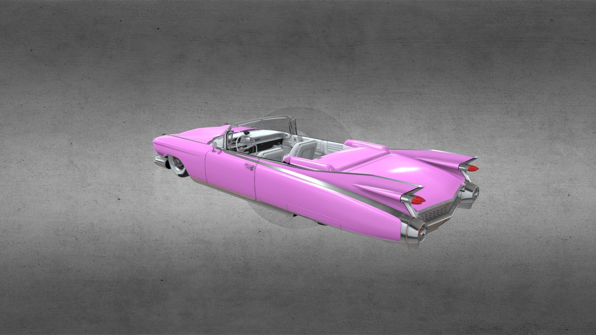 pink caddy lowrider - old school classic Caddy - 3D model by THR33CO (@bagged20s) 3d model