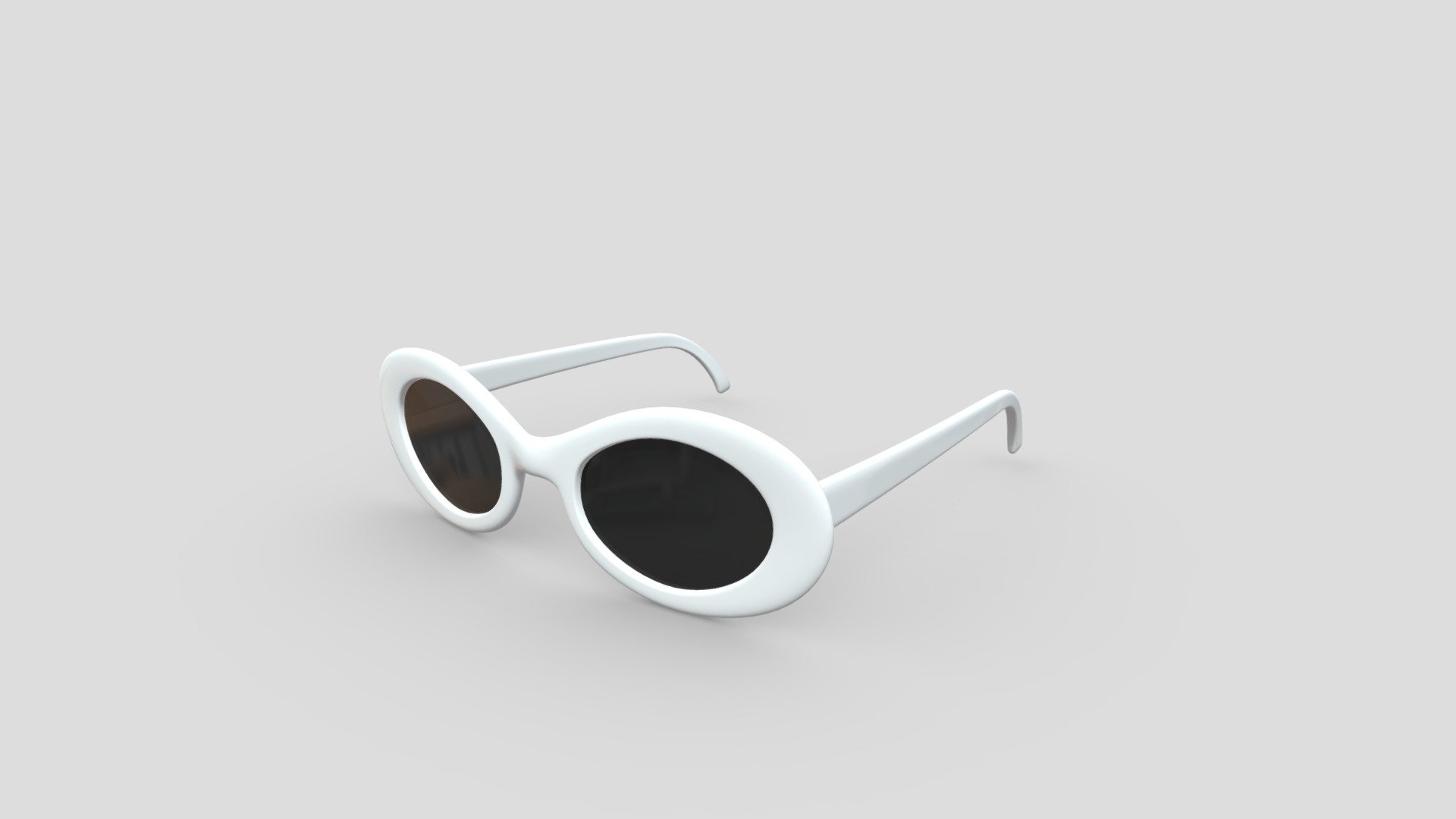 Summer glasses – white lowpoly sunglasses game ready - White sunglasses - Download Free 3D model by assetfactory 3d model