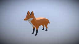 Low Poly Fox fox, blender, lowpoly, low, poly