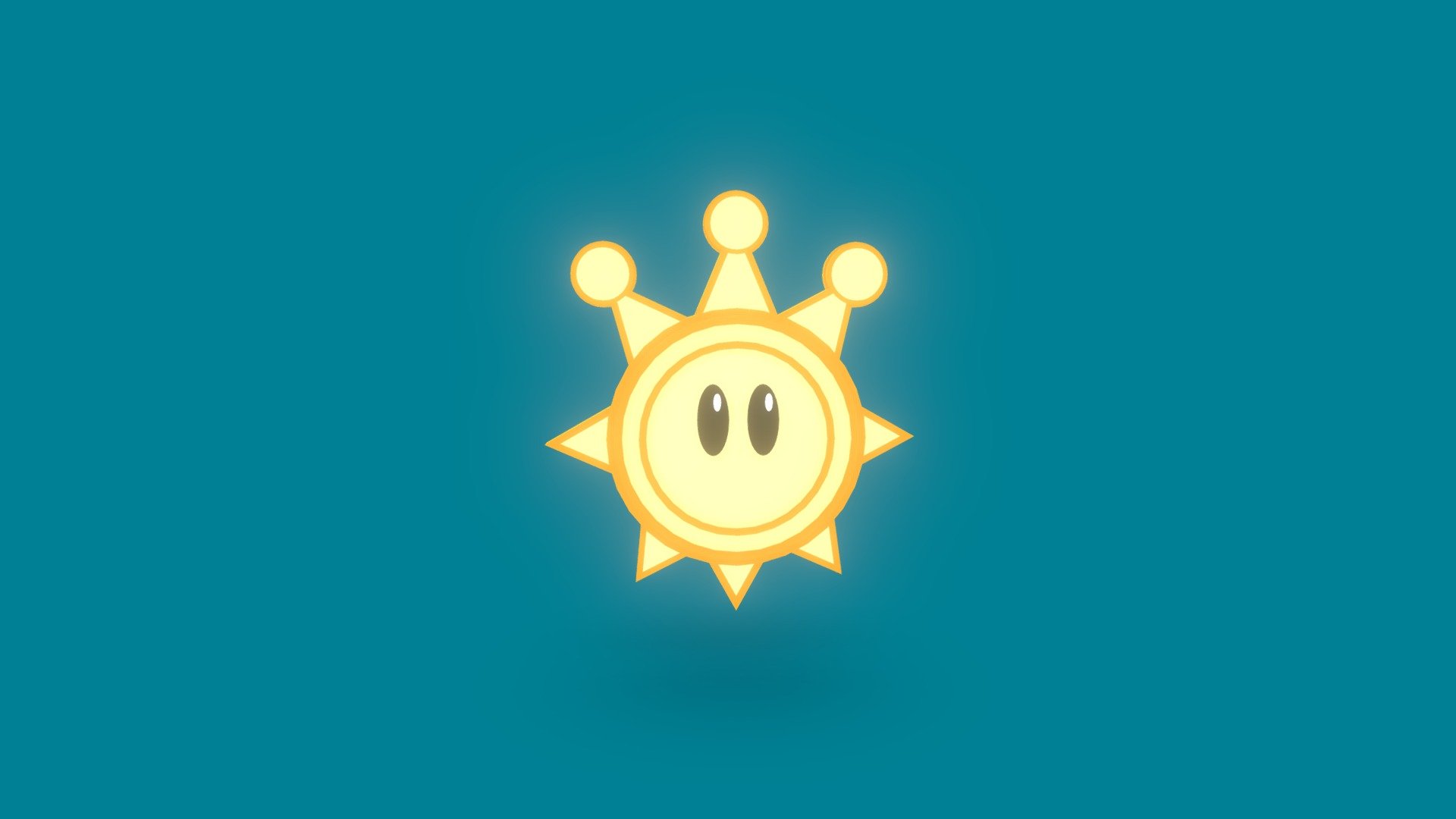 A shine sprite from Mario Sunshine 3d model