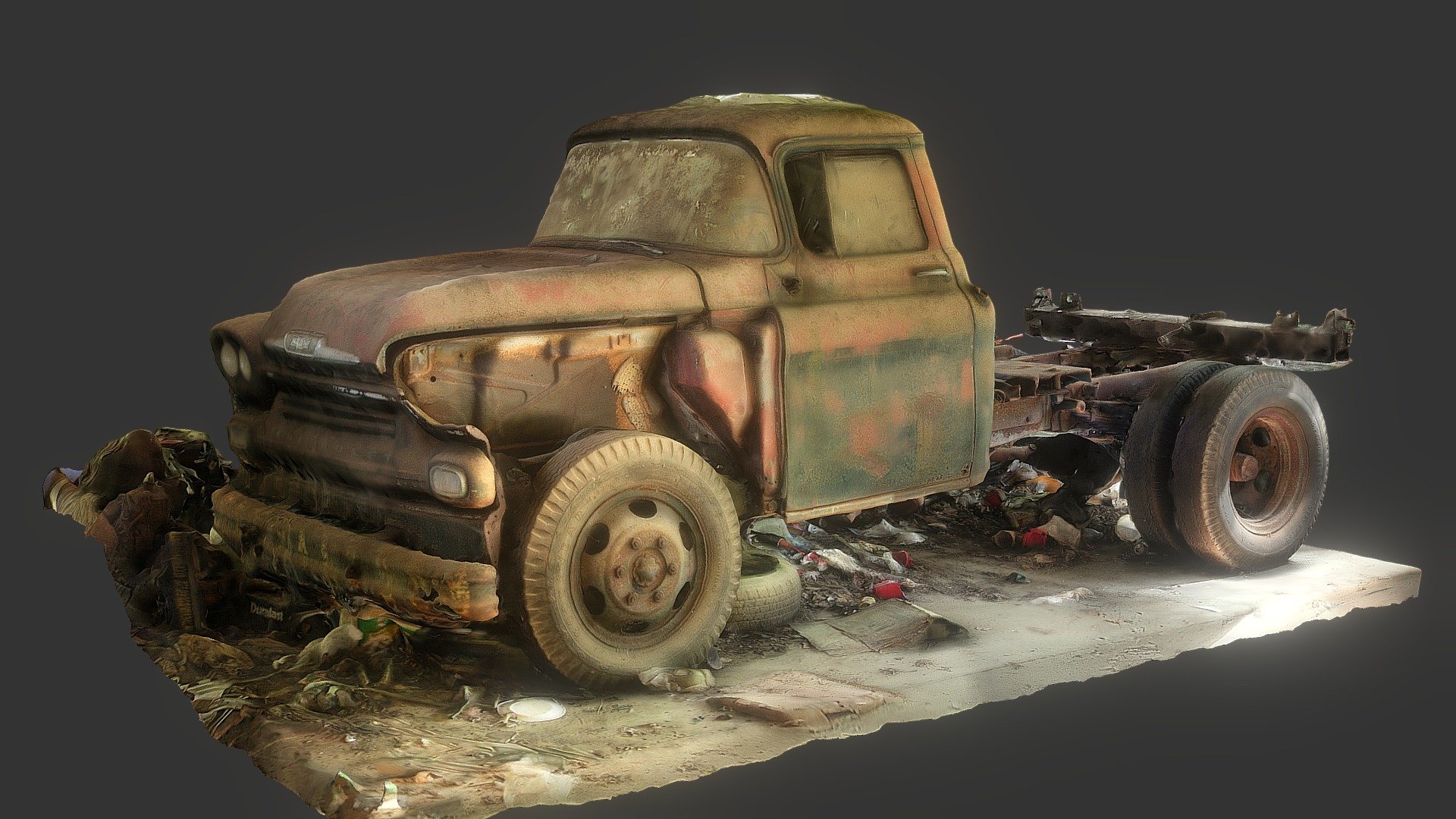 A re-scan of the truck that I scanned earlier, this one is more complete. It's a 1958 Chevrolet Viking 3d model