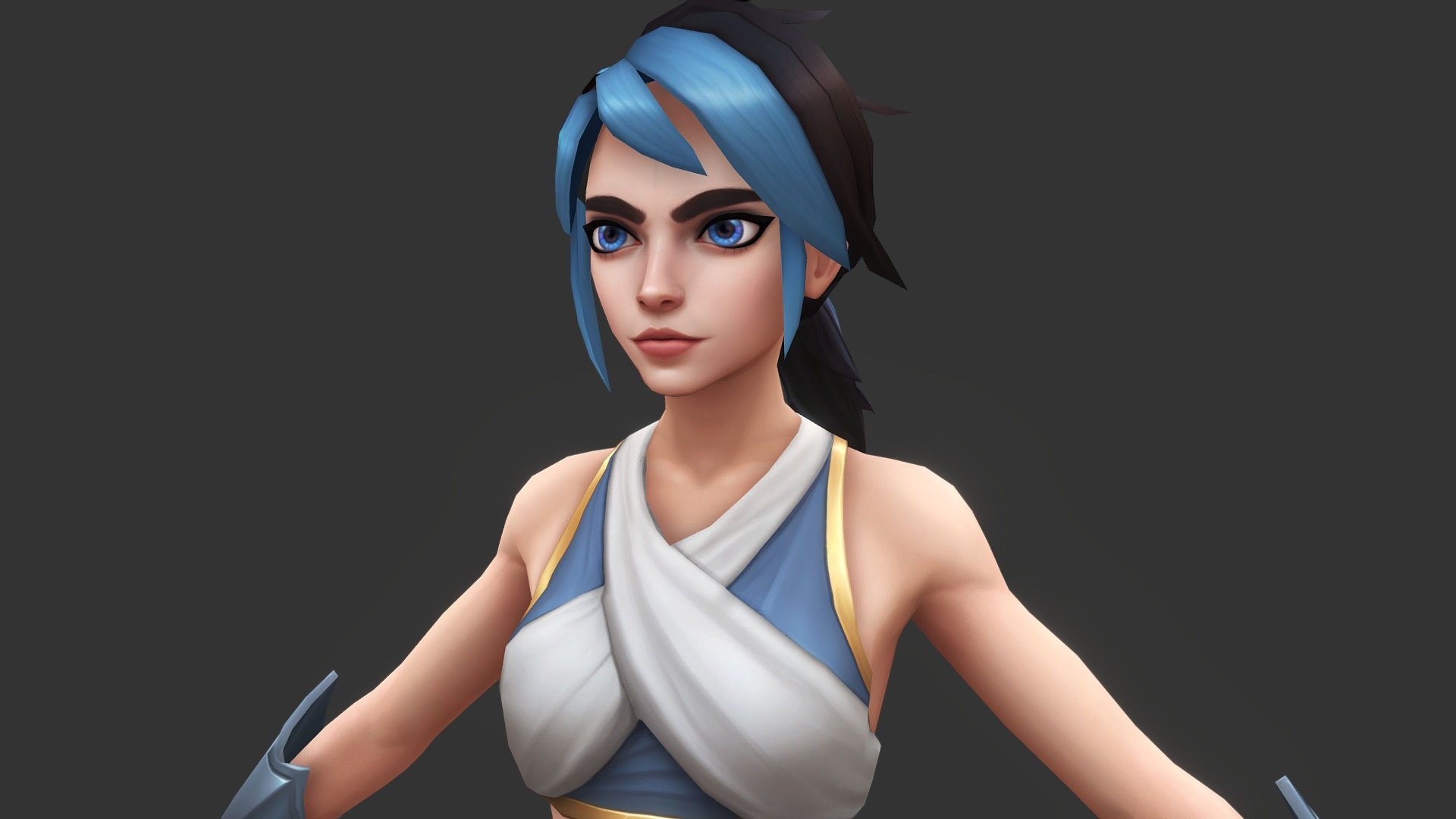 Hand Painted game character - Aqua_Wizard - Download Free 3D model by sindyaev 3d model