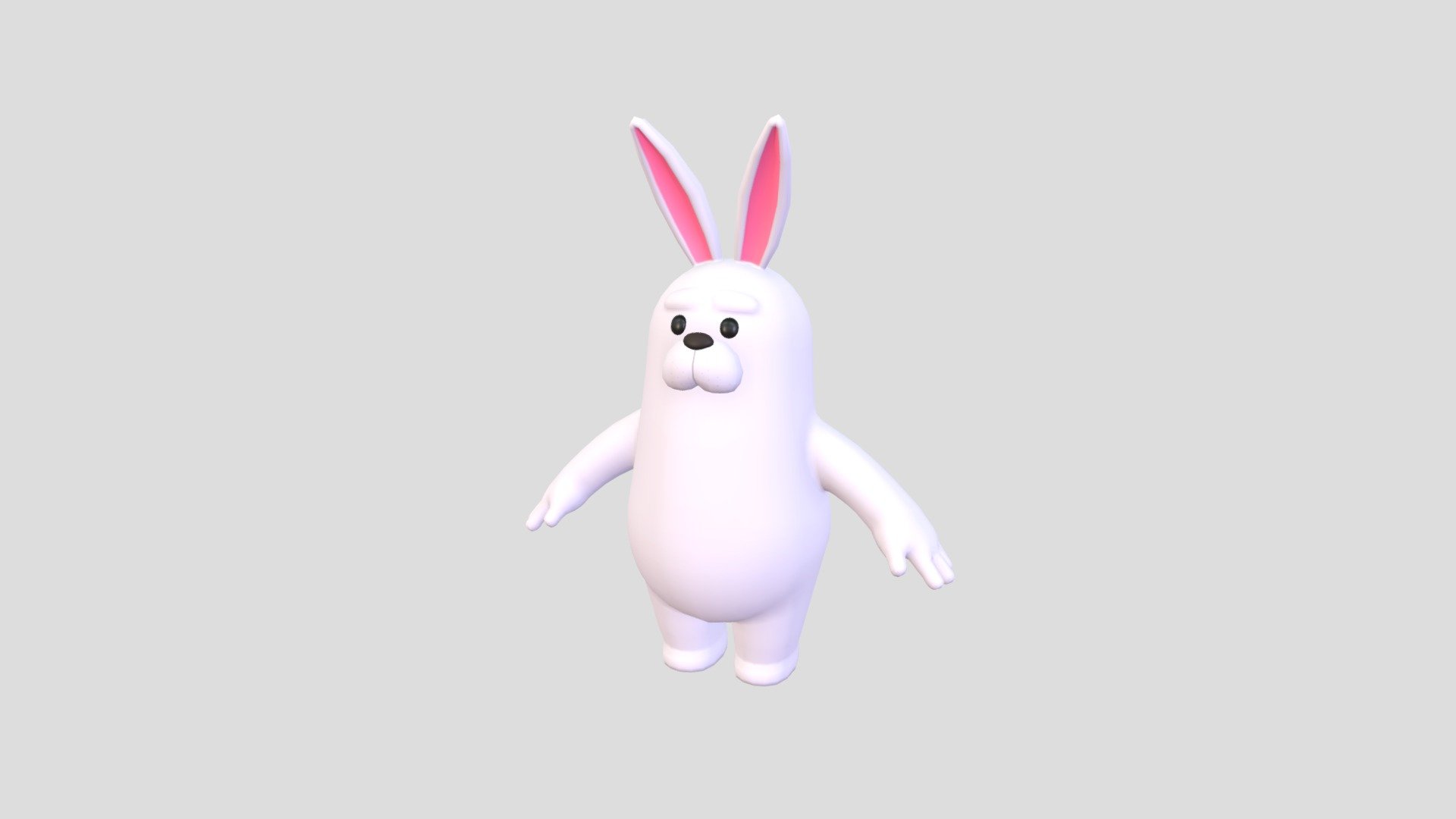 Cartoon Rabbit character 3d model.      
    


File Format      
 
- 3ds max 2021  
 
- FBX  
 
- OBJ  
    


Clean topology    

No Rig                          

Non-overlapping unwrapped UVs        
 


PNG texture               

2048x2048                


- Base Color                        

- Normal                            

- Roughness                         



2,652 polygons                          

2,678 vertexs                          
 - Cartoon Rabbit - Buy Royalty Free 3D model by 3D Pencil (@unclebaria) 3d model