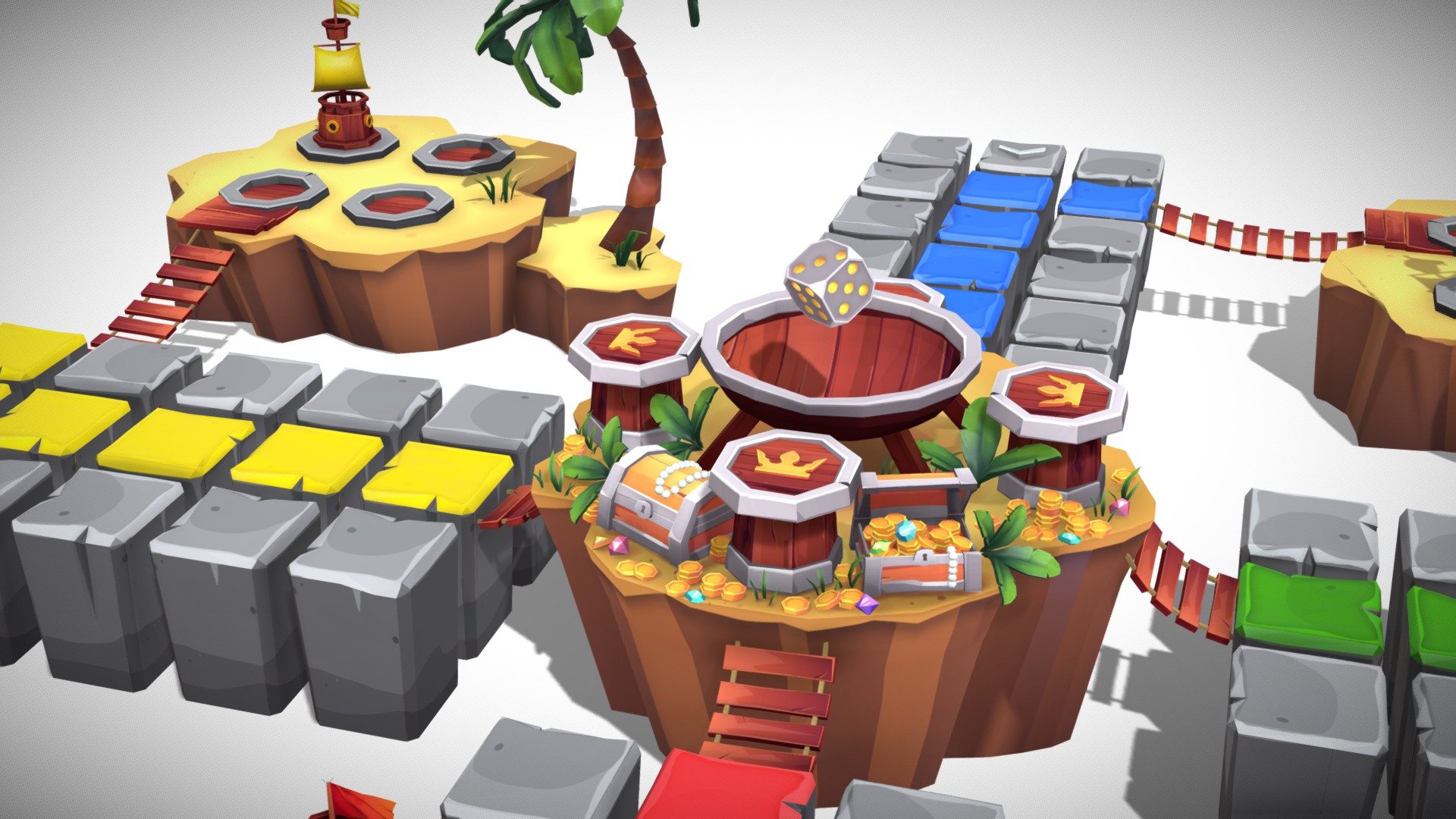 LUDO PIRATES ISLANDS GAME UNITY ASSETS
Done on blender
ready assets for your game, with animation
colorful - LUDO PIRATES ISLANDS GAME UNITY ASSETS ANIMATED - Buy Royalty Free 3D model by haykel-shaba (@haykel1993) 3d model