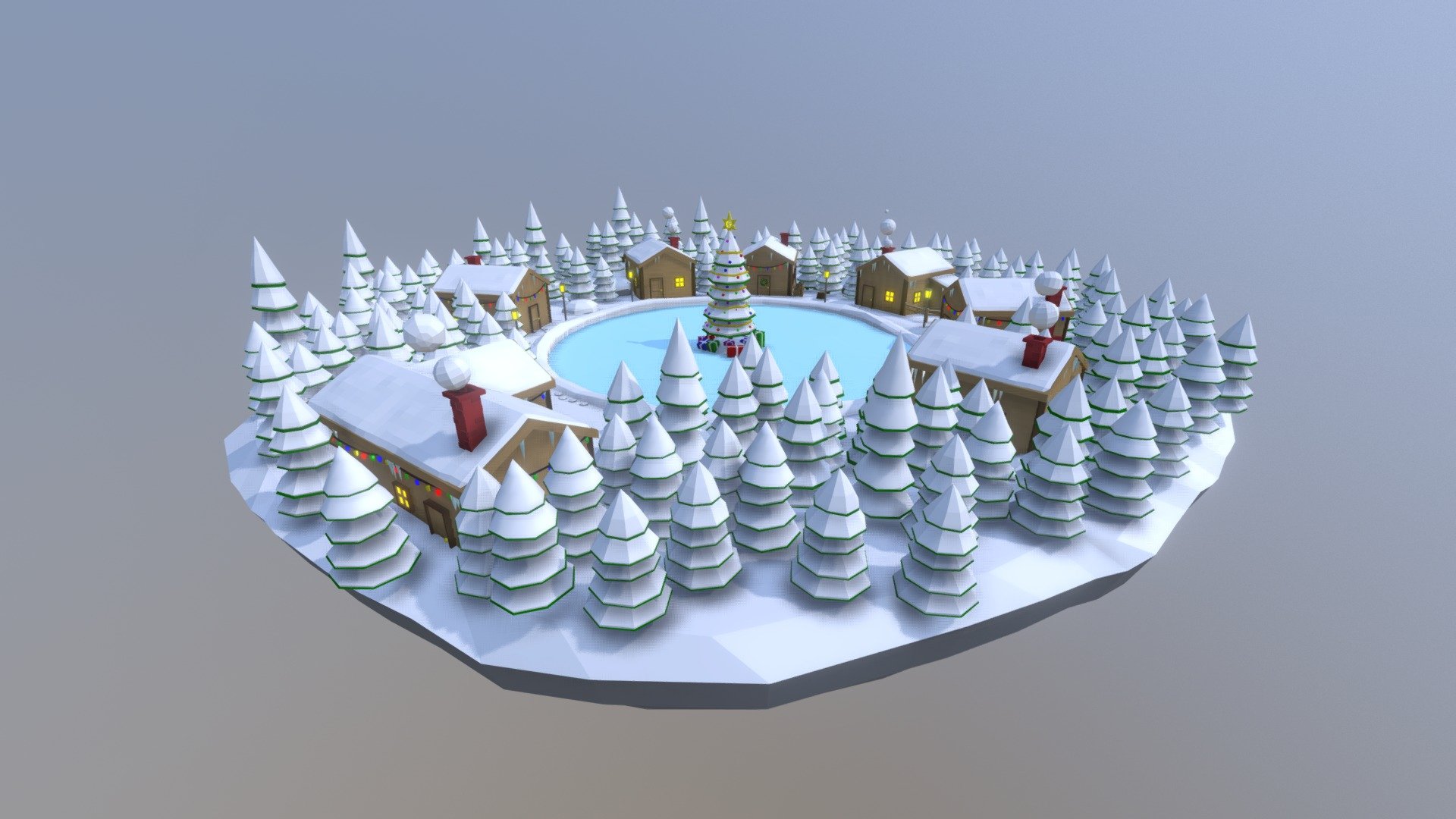 A lowpoly christmas scene I made to study lighting and textures in Redshift. This scene is converted to normal mats for Sketchfab.

The animation is a bit janky on sketchfab for some reason on Sketchfab, so if the lights are glitching out that is why.

The scene is available to download for free if uh.. you want 3d model