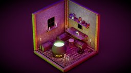 Isometric Witch Room. isometric-room, isometricroomchallenge, spookytheme, blender3d, witch, halloween, spooky, isometric2020challenge