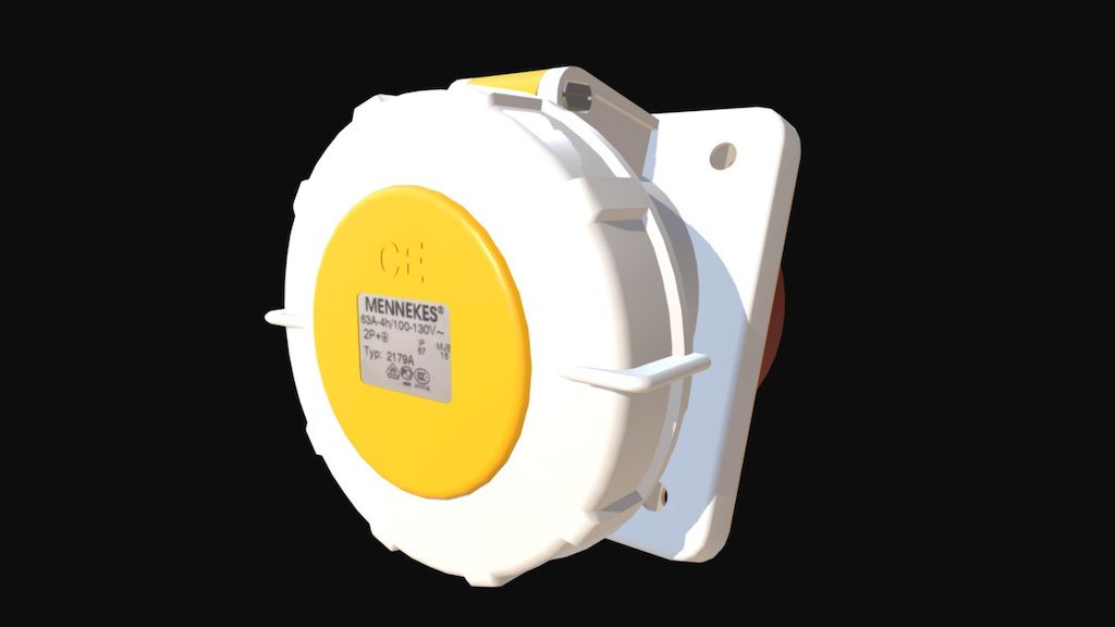 Panel mounted receptacle with screw terminals

© Copyright 2017 Beng Hui Marine Electrical Pte Ltd

Visit our product at https://bh-estore.com/mennekes-2179-pms-63a-3p-110v-4h-ip67.html - MENNEKES #2179 PMS 63A/3P/110V/4H IP67 - 3D model by BH-eStore 3d model