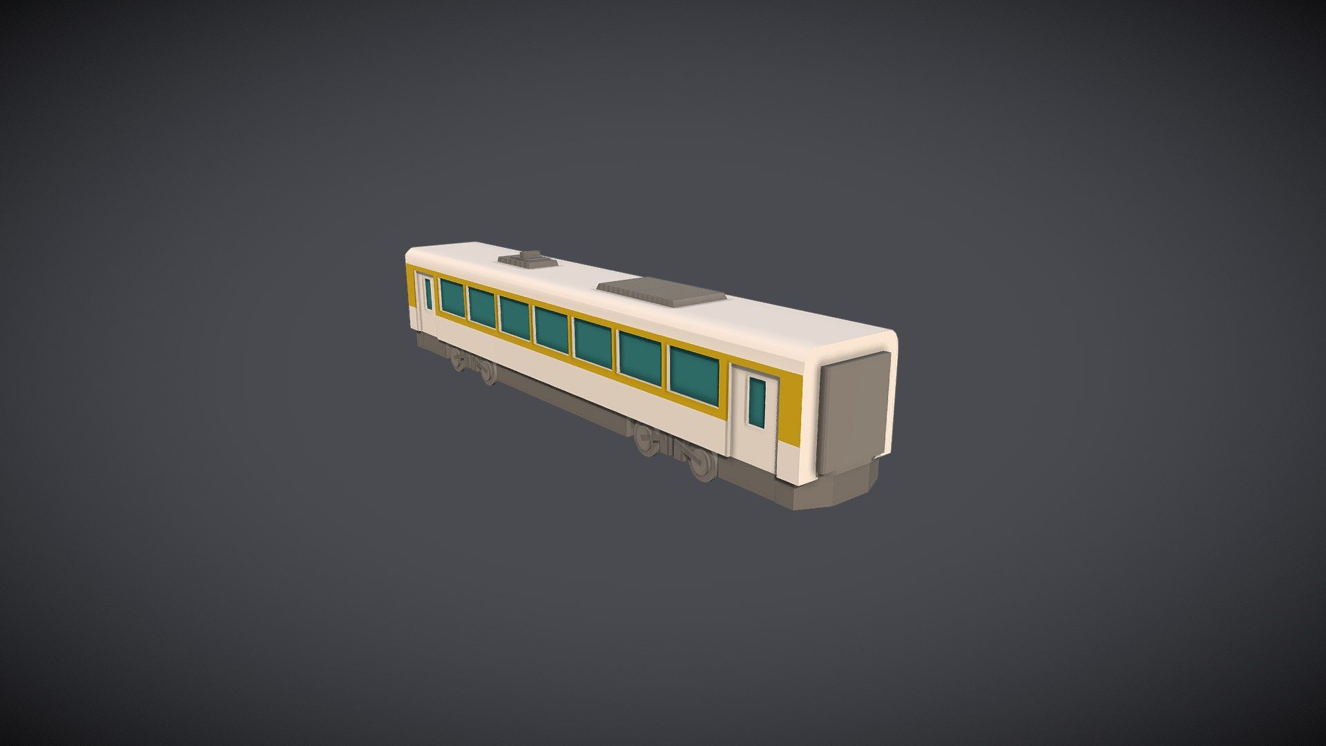 Low-Poly Yellow Carriage - Buy Royalty Free 3D model by Incod ART 3D (@incodart) 3d model
