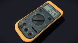 MultiMeter assets, prop, electronics, ready, props, realistic, science, gadgets, multimeter, subsurfacescattering, physic, eletricity, substancepainter, substance, painter, maya, unity, asset, game, photoshop, substance-painter, technology, zbrush, free, gameready, electrician, ampermeter, phyisician