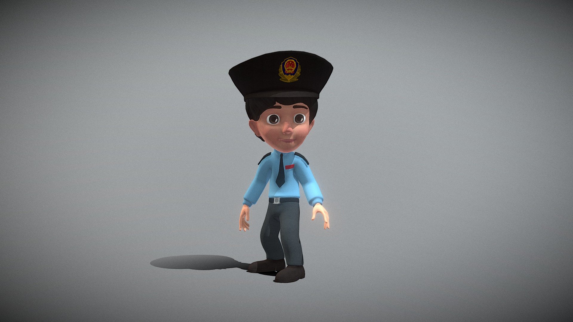 This is beautiful police model. It contains 13 animations such as walking, running, jumping, idle, etc.

2 materials with 2048 * 2048 textures.

Triangles: 44311  Vertices: 22756

(Viewer Setting above are just a preview and may vary drastically depending on your lighting and shading setup on the final application)

If you have any questions, please feel free to contact me.
 
E-mail: zhangshangbin1314159@gmail.com
 - Police - Buy Royalty Free 3D model by Zhang Shangbin (@zhangshangbin1314159) 3d model