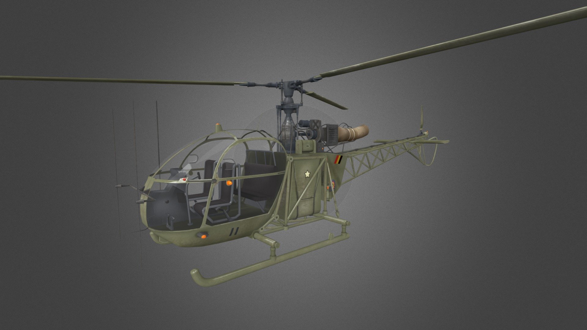 Low poly game-ready highquality and accurate 3d model of the Helicopter Aérospatiale (Sud Aviation) Alouette II

Download: http://gamedev.cgduck.pro - Helicopter Aérospatiale Sud Aviation Alouette II - 3D model by CG Duck (@cg_duck) 3d model