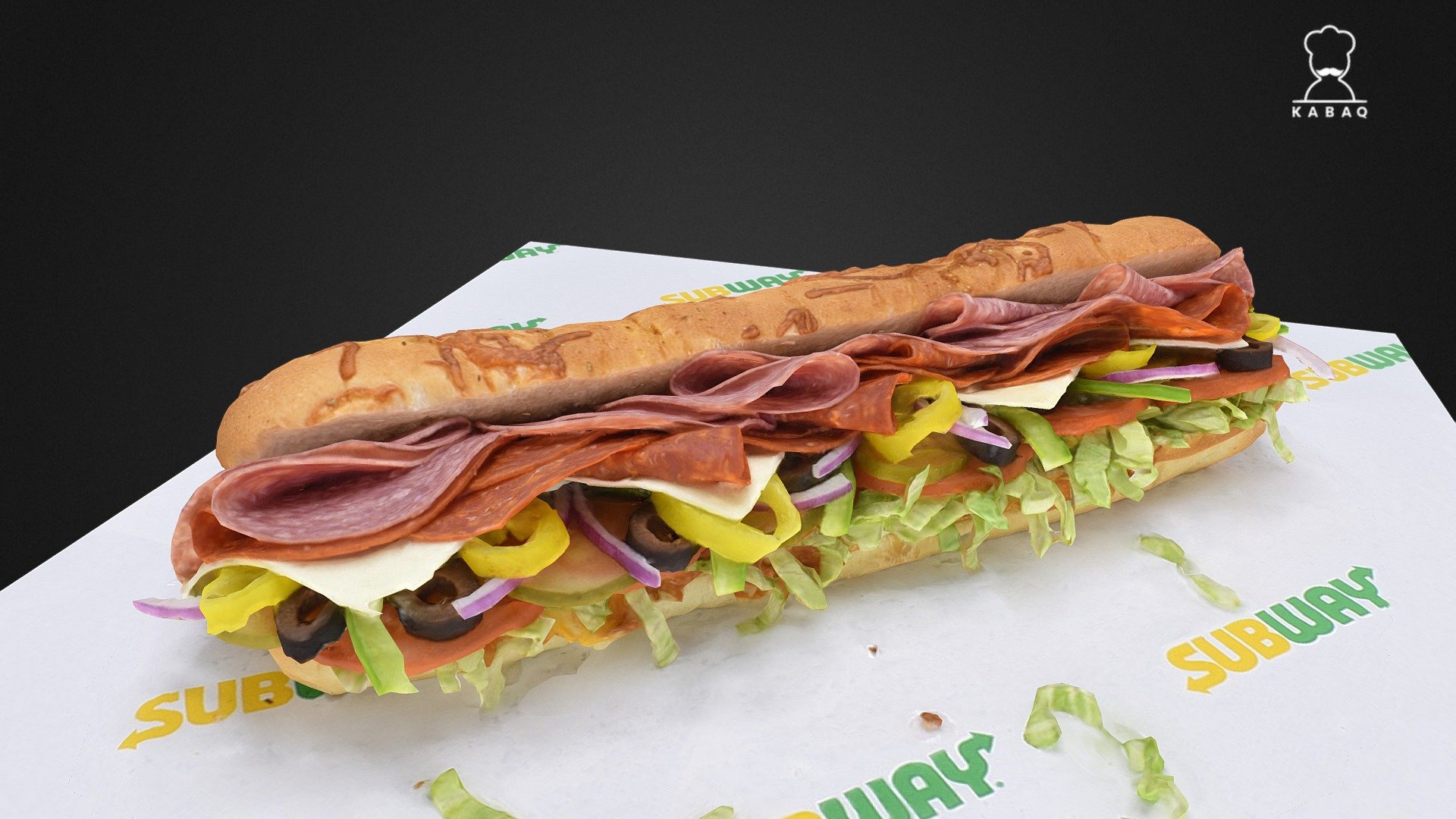 Subway Sandwich - 3D model by QReal Lifelike 3D (@kabaq) 3d model