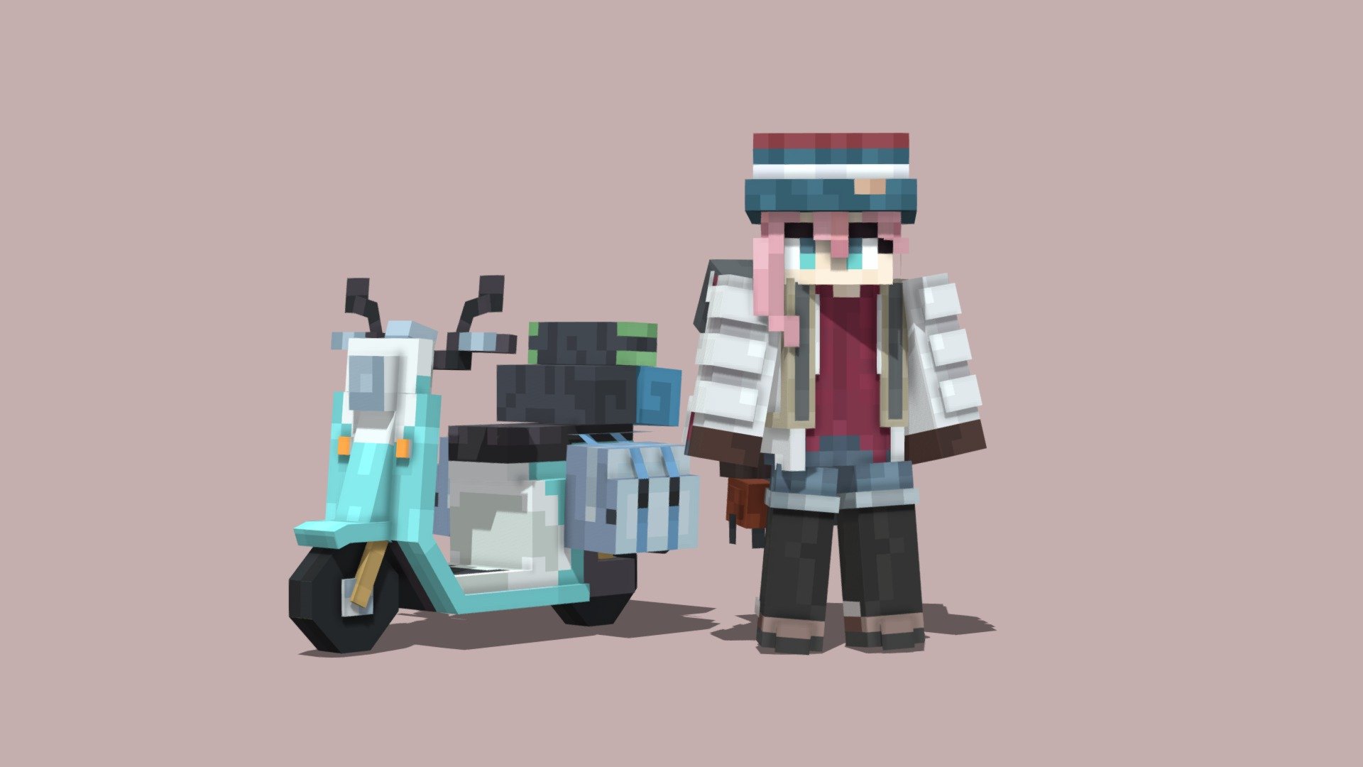 a - Nadeshiko and Rin scooter - 3D model by BERTus (@BERTus_) 3d model